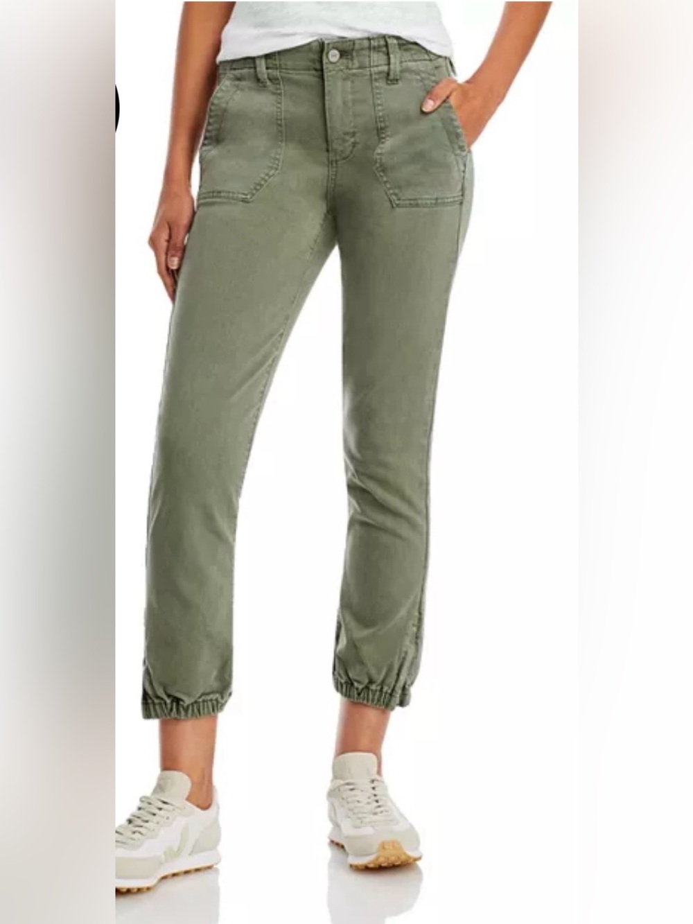 Paige Olive Green Utility Jogger Pants